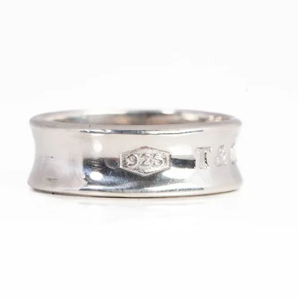 Authentic Tiffany & Co .925 Sterling Silver 1837 Band Ring Size 8 - Picture 3 of 6